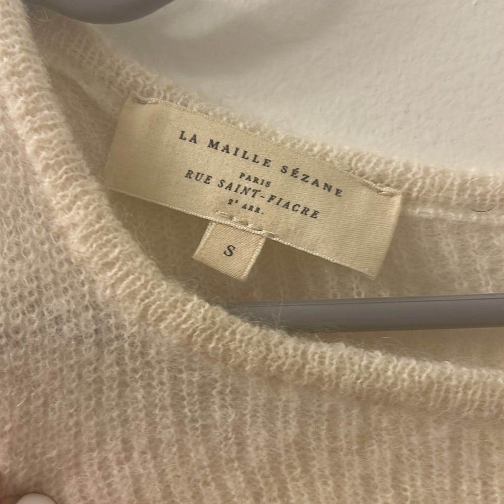 Sezane Gaspard Cardigan Ecru - Size S - Picture 6 of 9